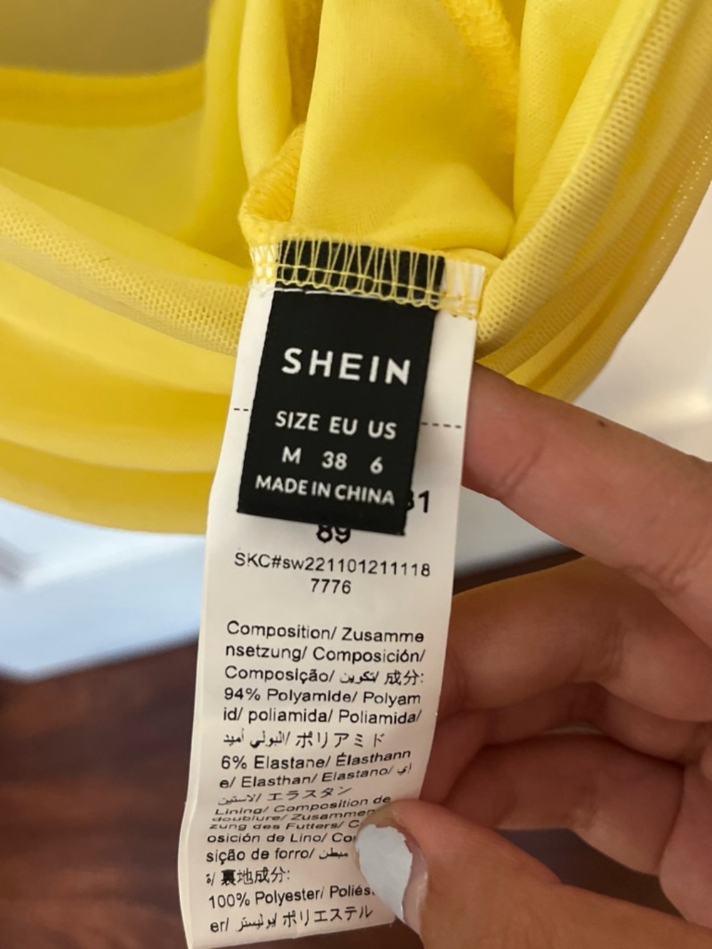 SHEIN Yellow Draped Cowl Neck Crop Top - Women - Picture 3 of 3